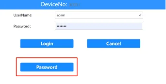 WEB login password modification