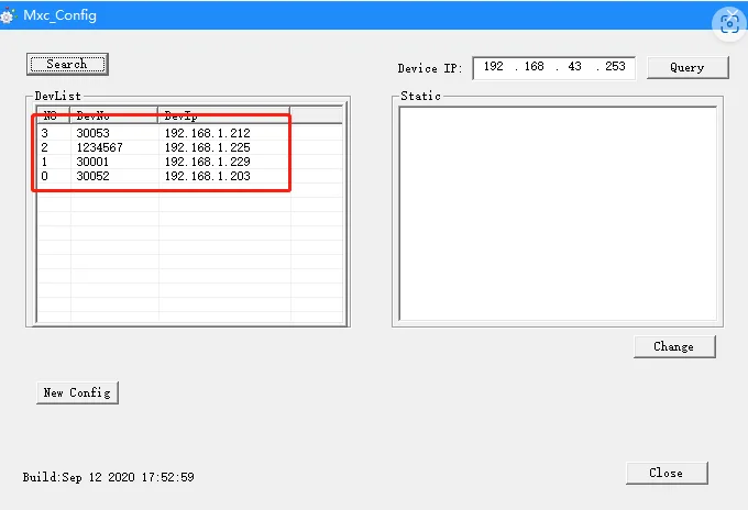 Configure using MxcConfig tool