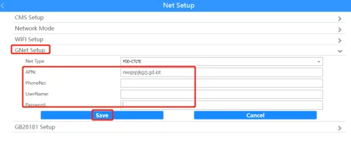 Use the device Web to configure dial-up parameters