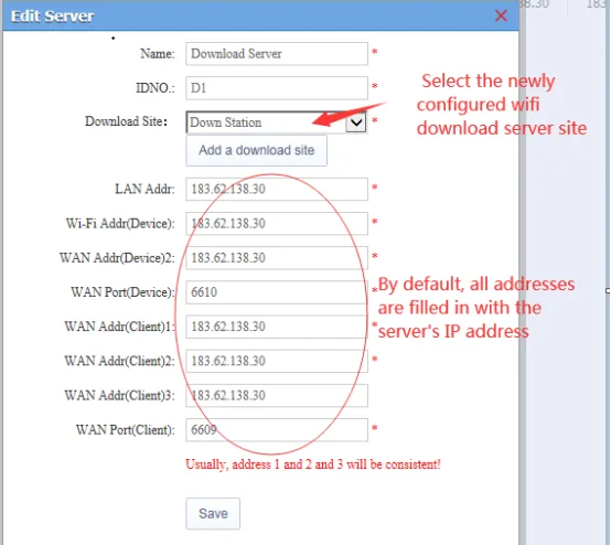 Server-WIFI Auto Download