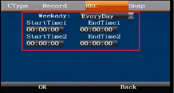Timed recording