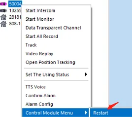 Platform sends command to start
