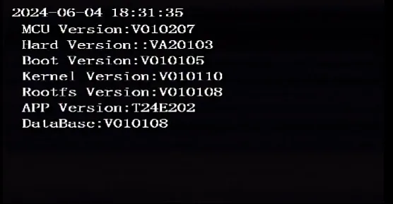 7. Check the version number information