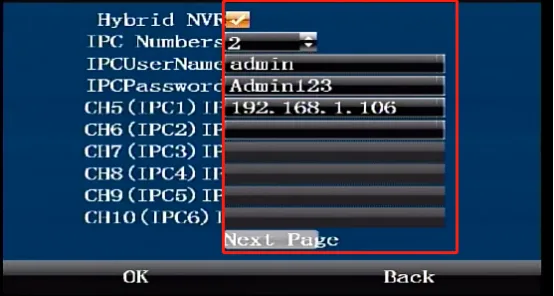 Use the remote control display menu configuration