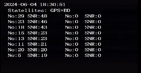 5. Check the positioning satellite signal information