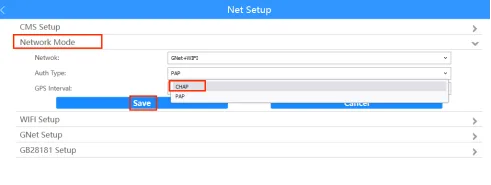 Use the device Web to configure dial-up parameters