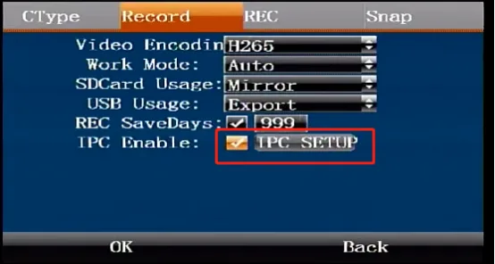 Use the remote control display menu configuration