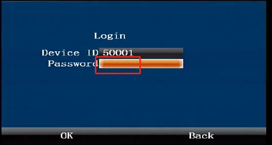 1. Login menu